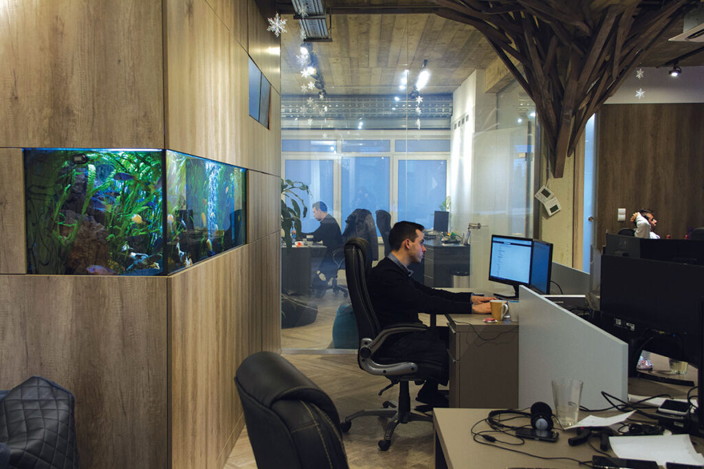 Nematik pametne folije kancelarije pregradni zid off