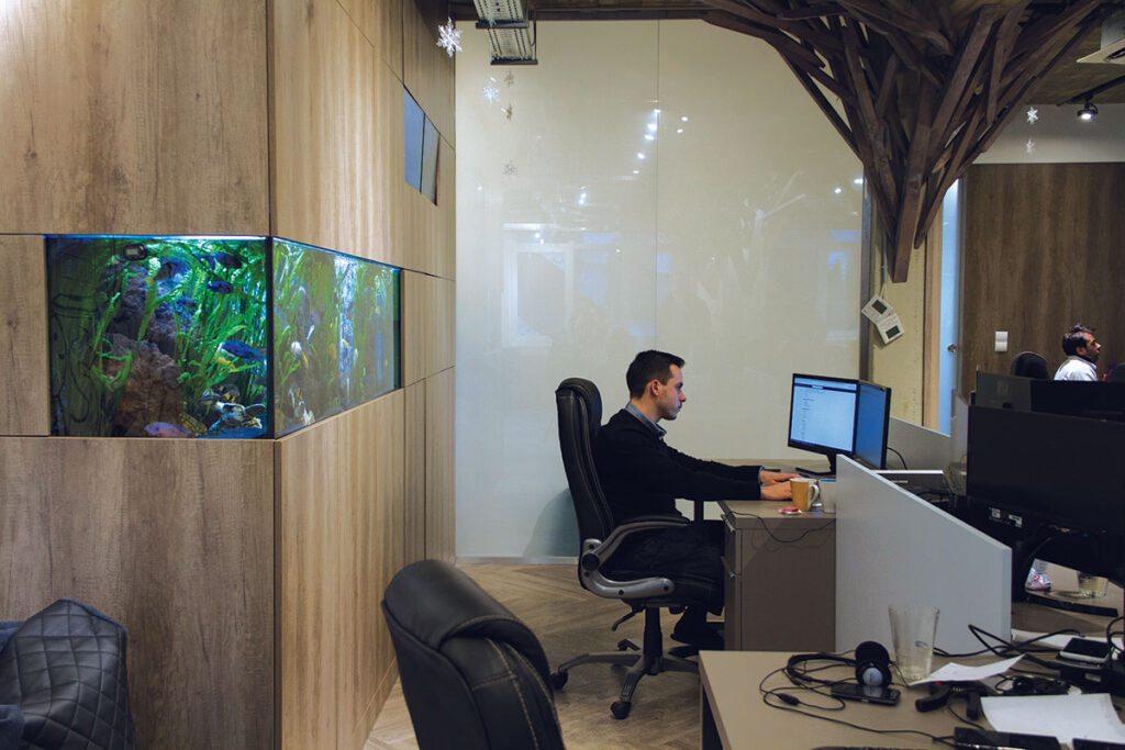 Nematik pametne folije kancelarije pregradni zid on