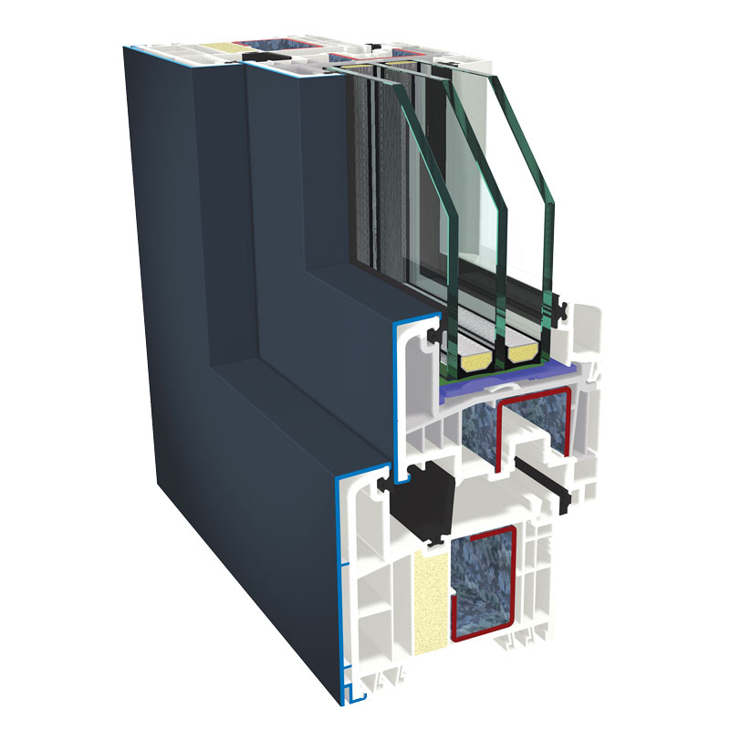 GEALAN / PVC profil s aluminijskom oblogom