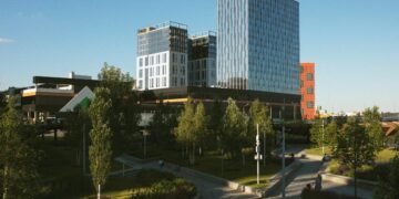 analogni gradski pejzaz sa zgradama dnevno svjetlo