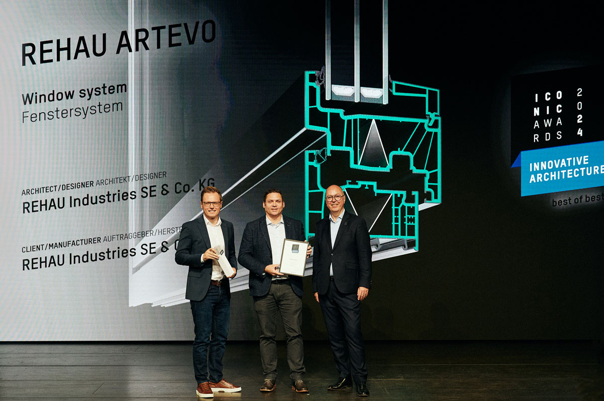 REHAU Window Solutions dobitnik je nagrade "Iconic Award 2024" za sustav profila ARTEVO / foto: Copyright REHAU AG+CO
