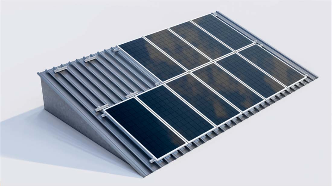 Tehnomarket SOLAR montaža na kosom krovu / foto: Tehnomarket