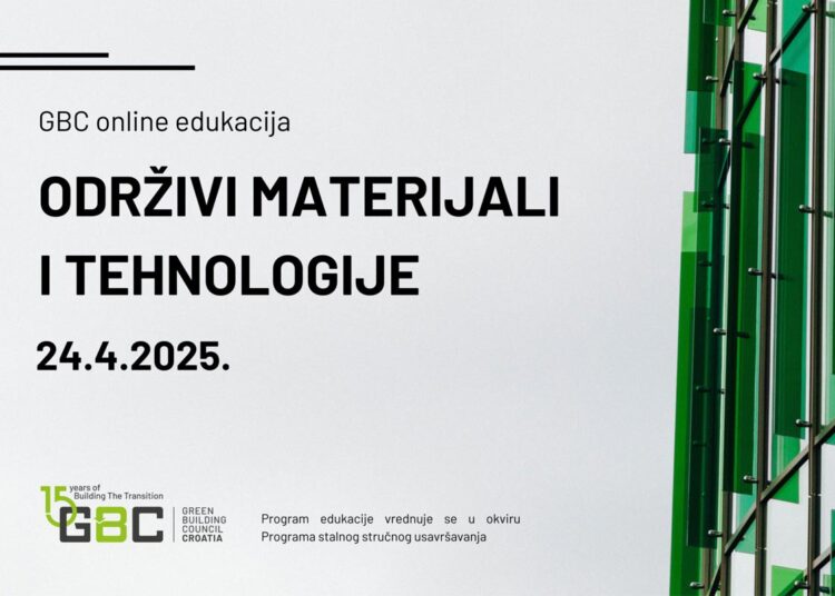 GBC online edukacija: Održivi materijali i tehnologije / foto: GBC