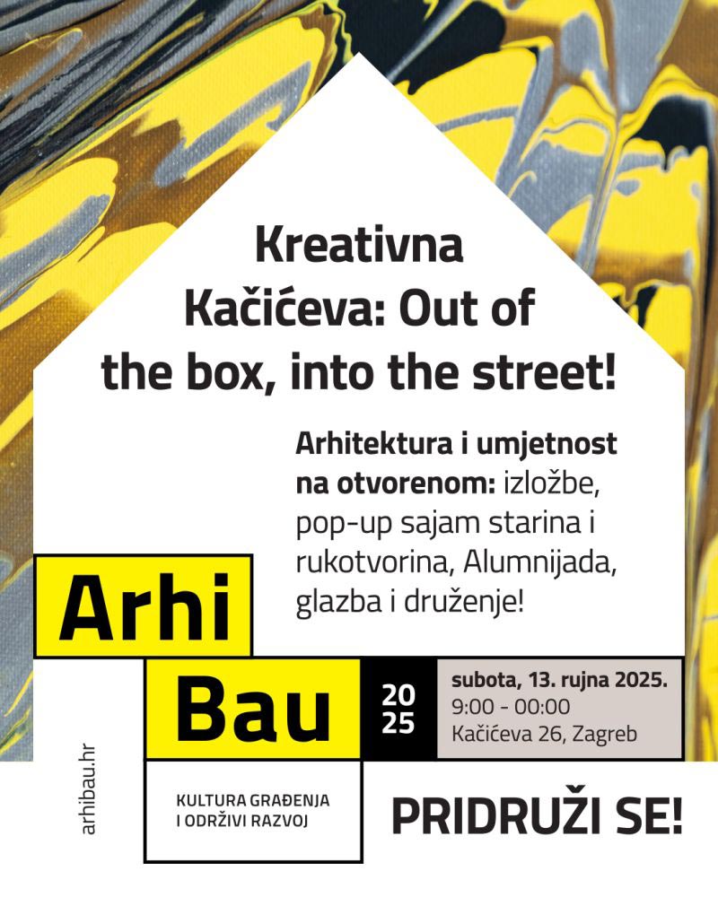 “Kreativna Kačićeva – Out of the Box, into the street” / baner: ArhiBau 2025