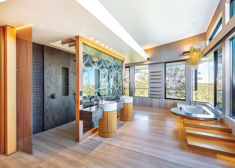 Corian Colors: Lava Rock, Deep Night Sky, Glacier White, Glacier Ice / photo: Fred McKie