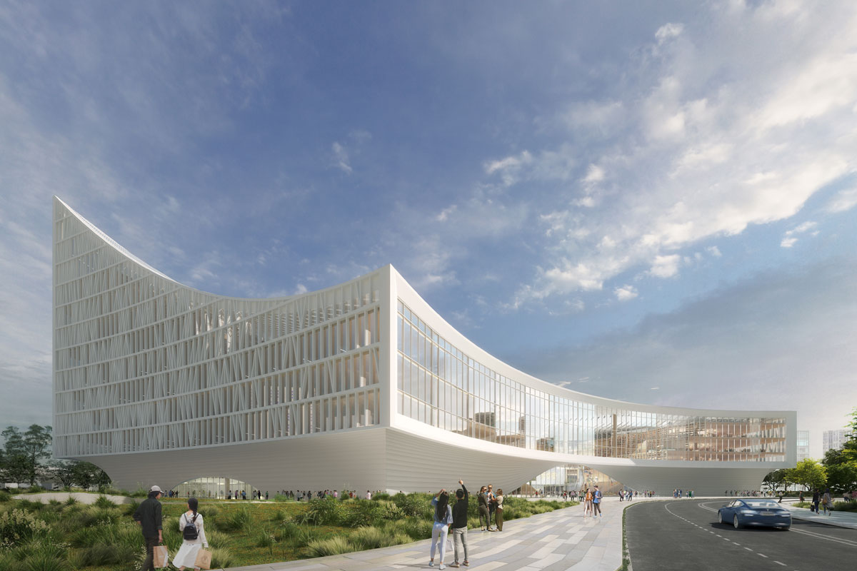 Projekt: MVRDV - Knjižnica u Wuhanu, eksterijer / foto: MVRDV