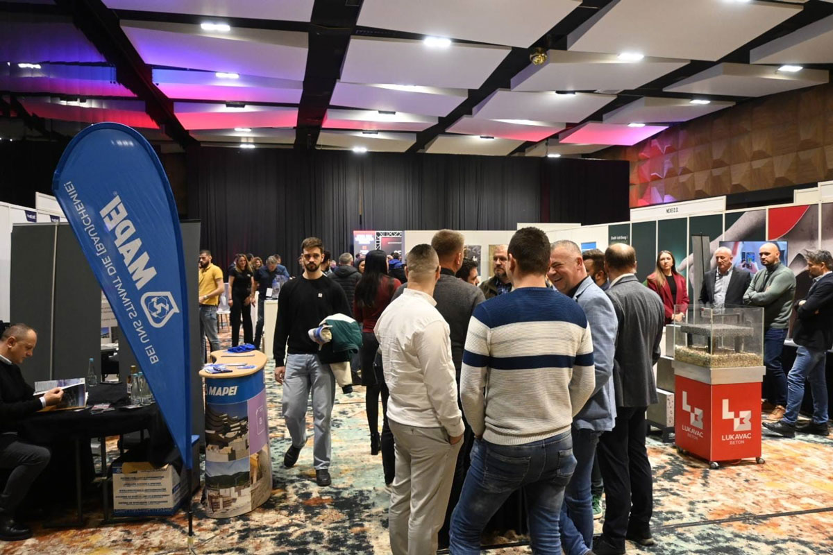 Posjetitelji u sajamskom dijelu Regionalne konferencije i sajma “Sfera 2026: Tehnologija betona” / photo: Sfera d.o.o.