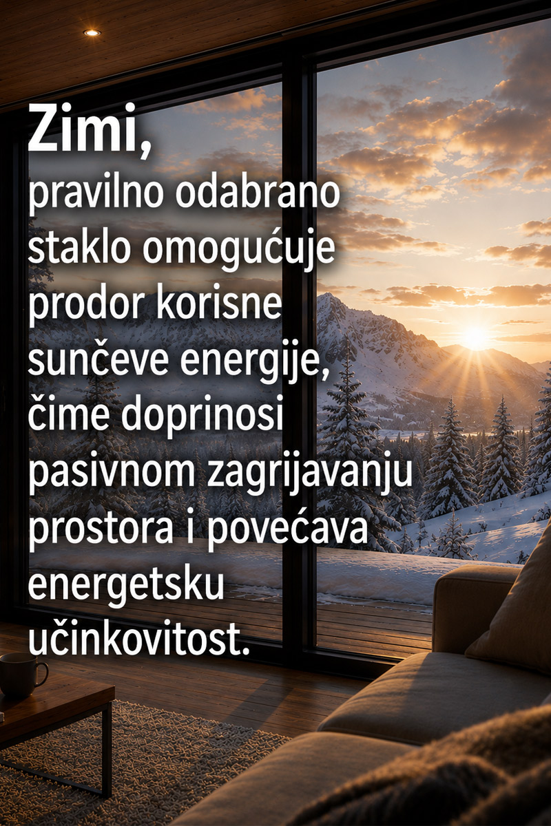 Stakla sa kontrolom sunčevog zračenja zimi / Press Glass
