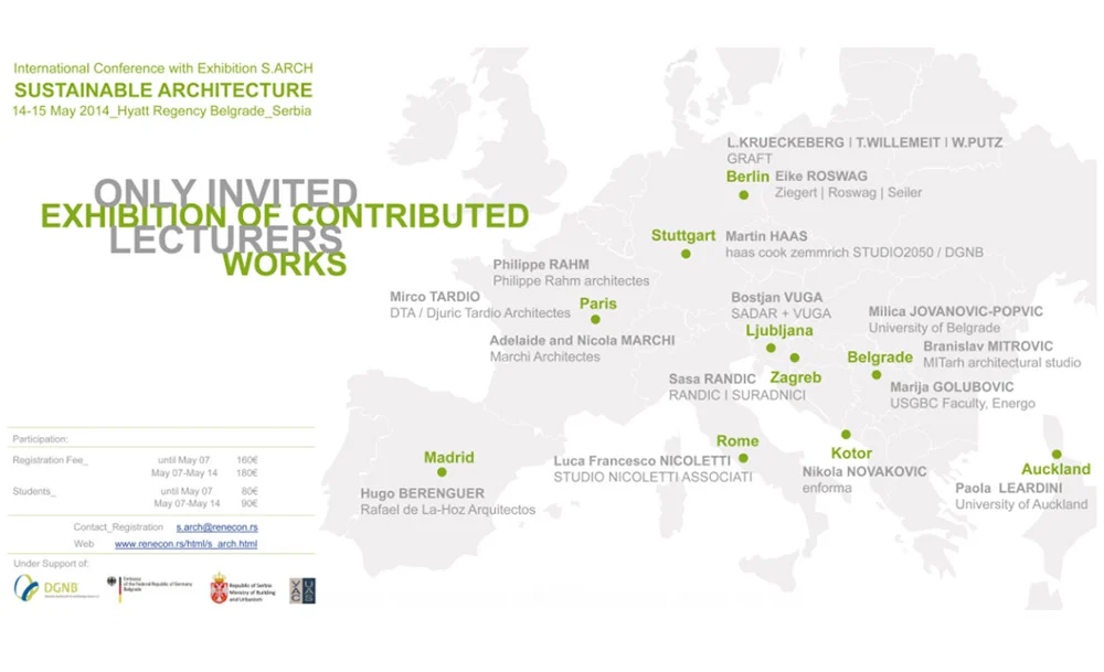 Međunarodna konferencija sa izložbom S.ARCH - „Održiva arhitektura“
