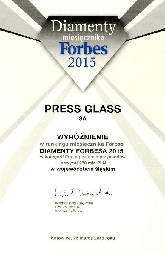 PRESS GLASS - Diamond 2015