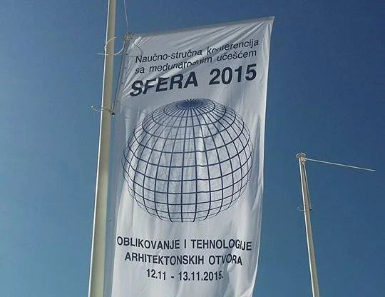 Najava konferencije SFERA 2015 - „Oblikovanje i tehnologije arhitektonskih otvora"