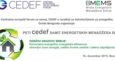Peti CEDEF samit energetskih menadžera Srbije