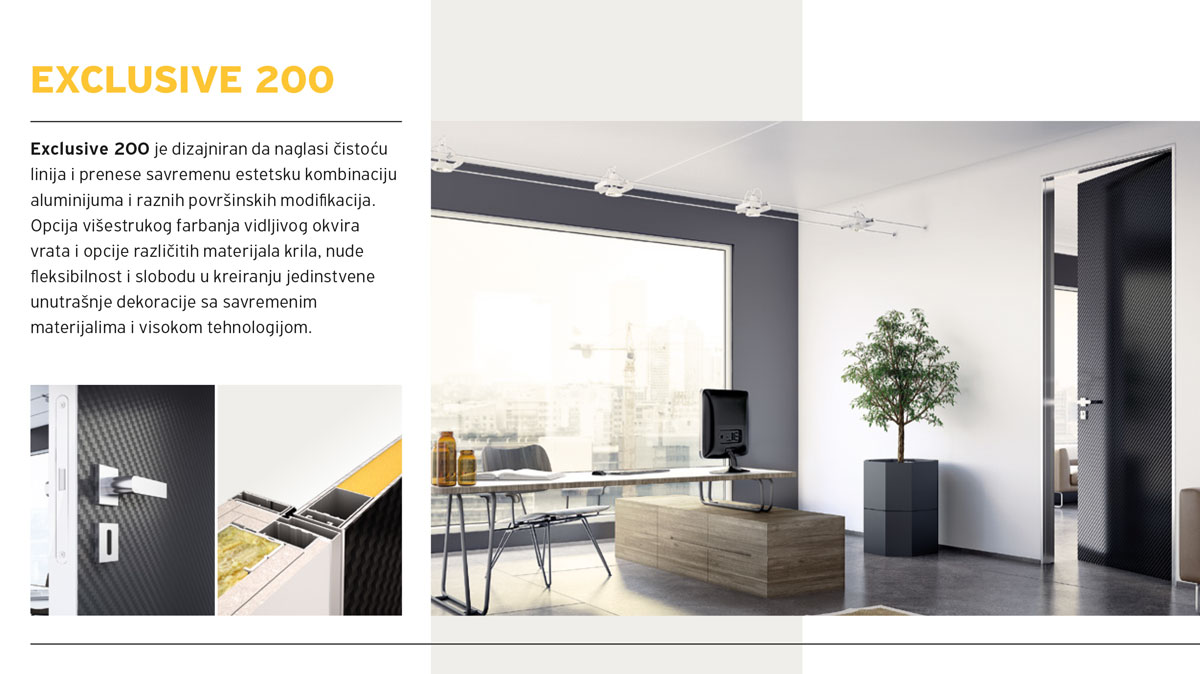 Alumil Interior vrata - Exclusive 200