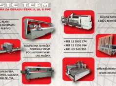 ESTE TEAM d.o.o. posluje u sektoru opreme za obradu stakla