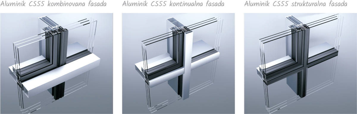 Tehnomarket d.o.o. - Aluminik CS55 staklena fasada