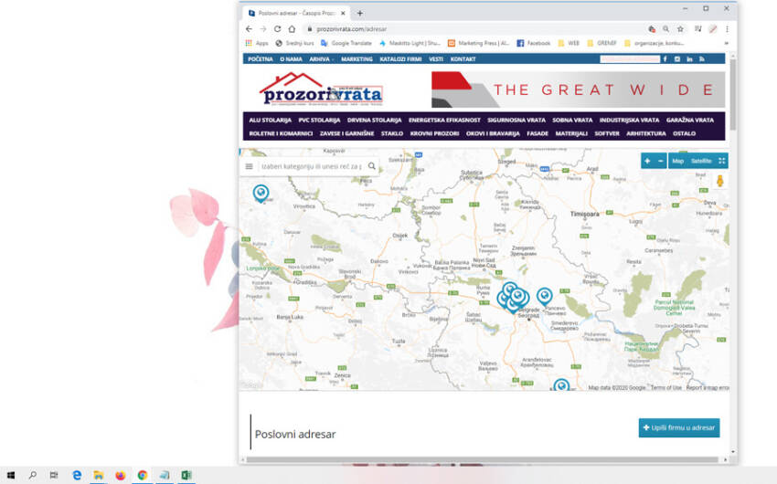 poslovni adresar prozori i vrata