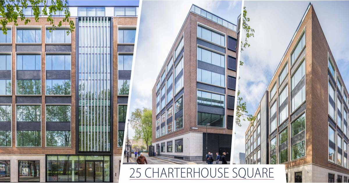 Revitalizacija "25 CHARTERHOUSE SQ" poslovnog objekta u Londonu sa staklom kompanije PRESS GLASS