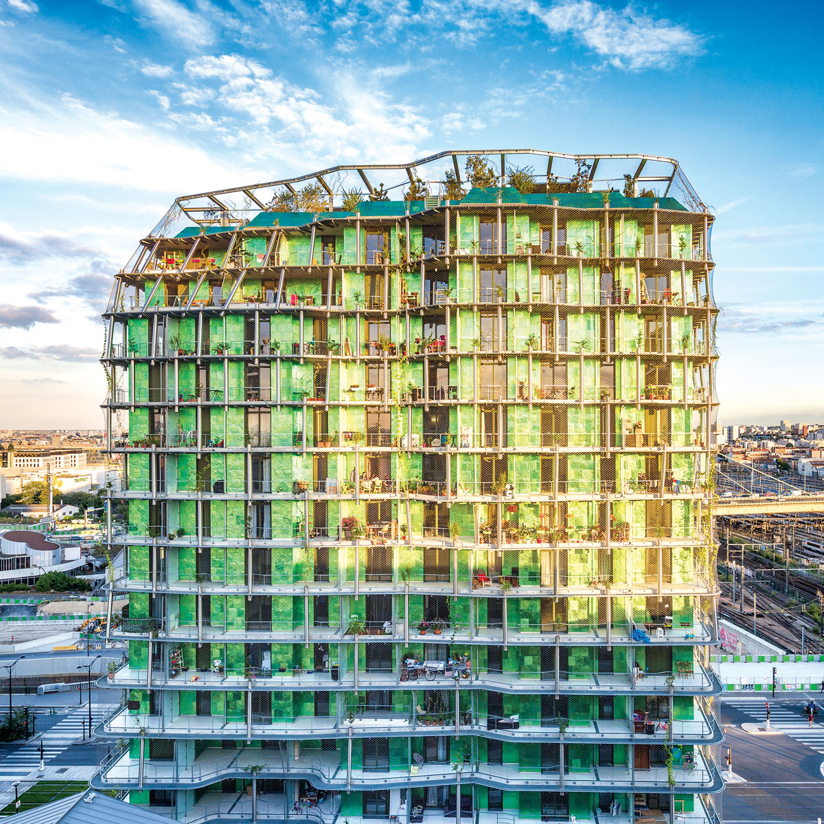 Zelene fasade - Objekat “M6B2 Tower of Biodiversity” , arhitekta Maison Edouard François, Pariz