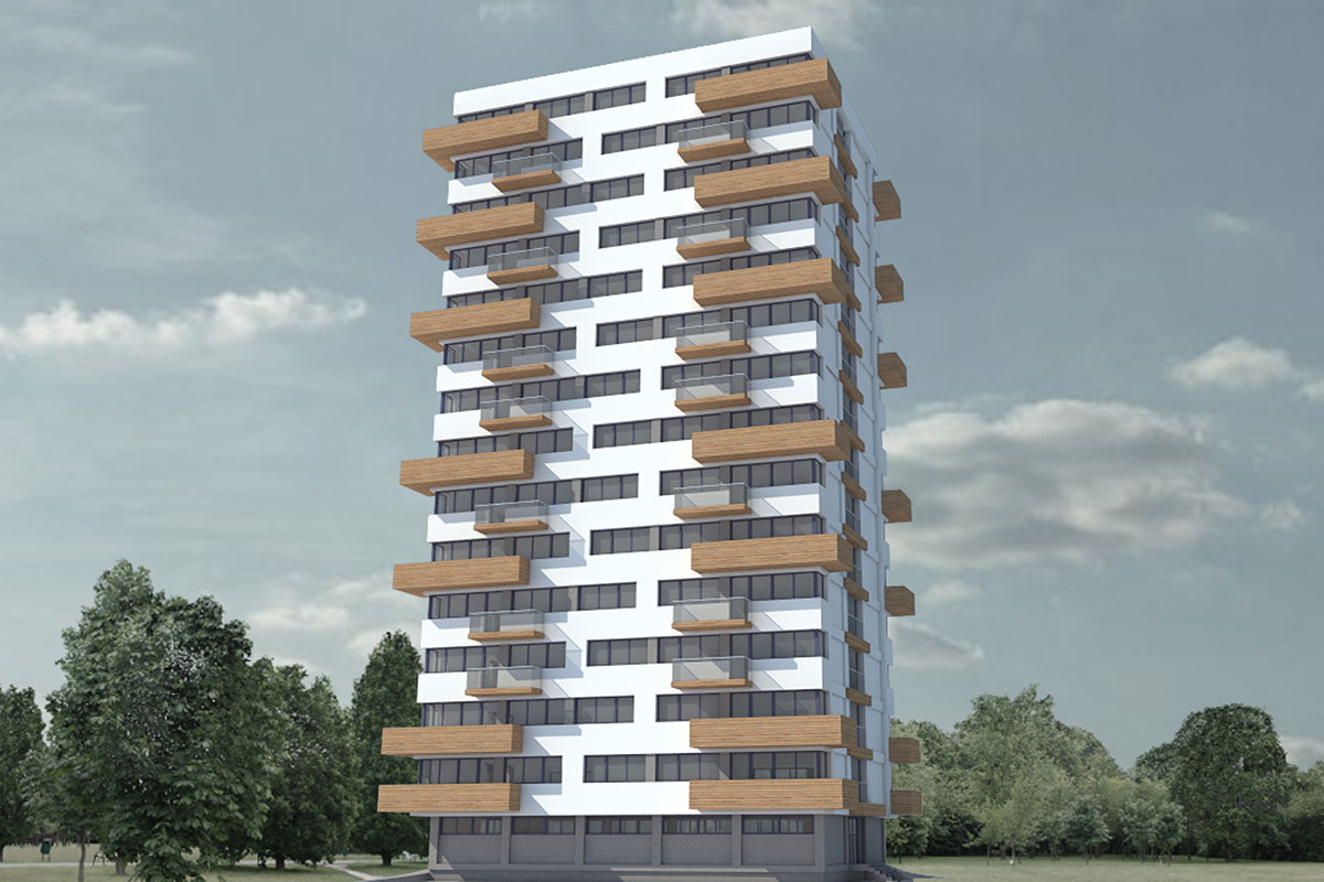 3D prikaz projekta saniranog objekta na Limanu, Novi Sad