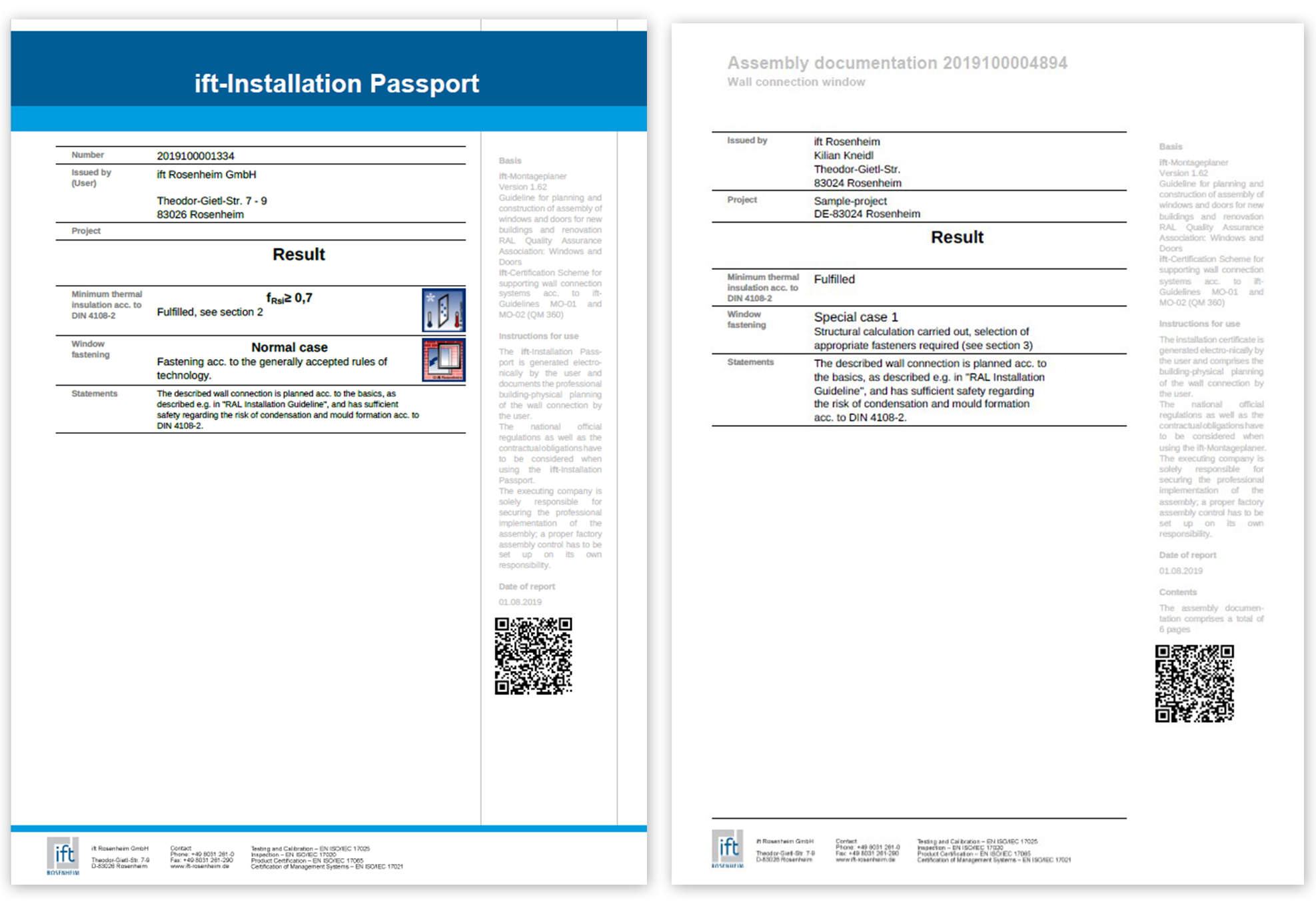 ift instalacioni pasoš