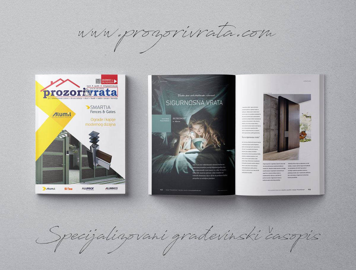 Specijalizovani građevinski časopis PROZORI&VRATA broj 36, maj 2021