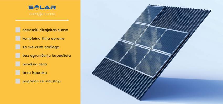Solarna energija - Tehnomarket sistem potkonstrukcija