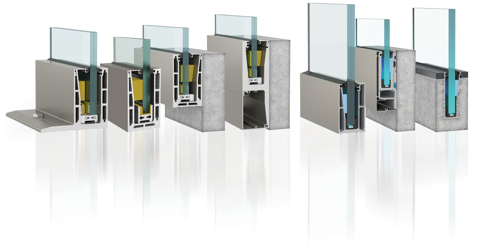 Aluminco stakleni nosači Crystal Line