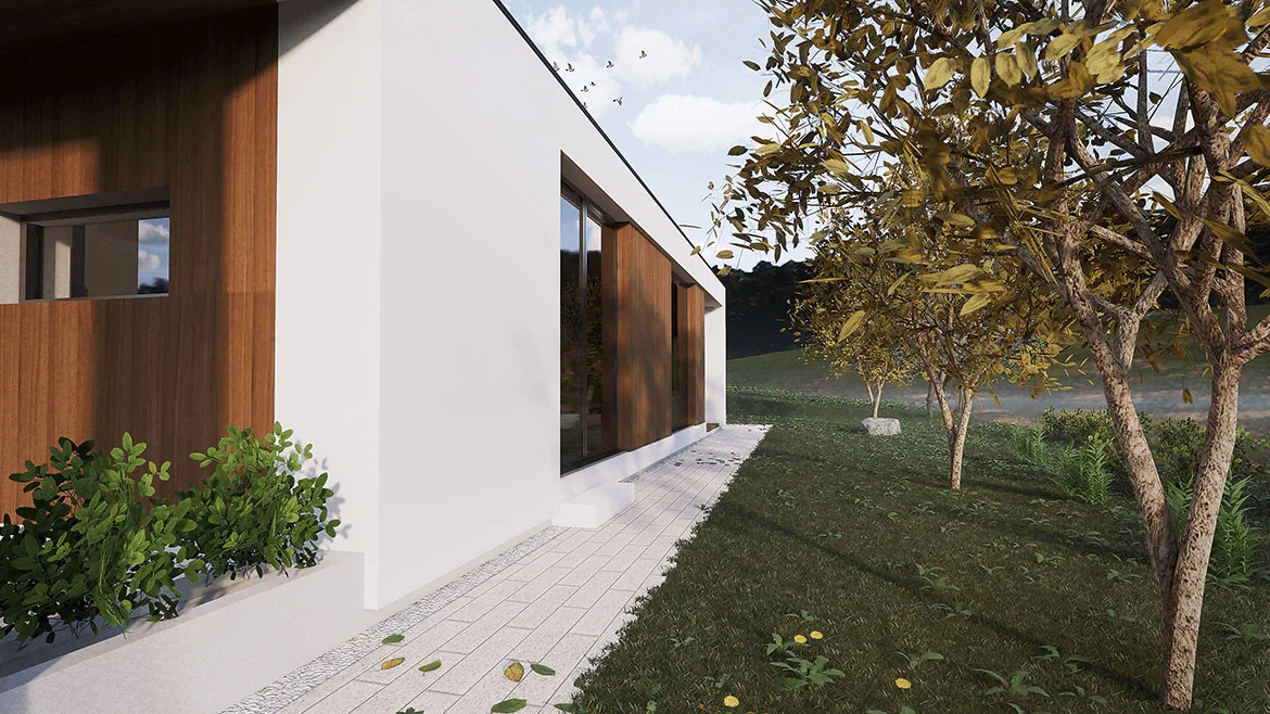 Detalj južne fasade porodične kuće