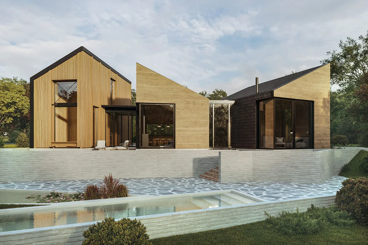 3D render: Fruškogorska kuća TIP 2 / autor projekta: Unknown Studio