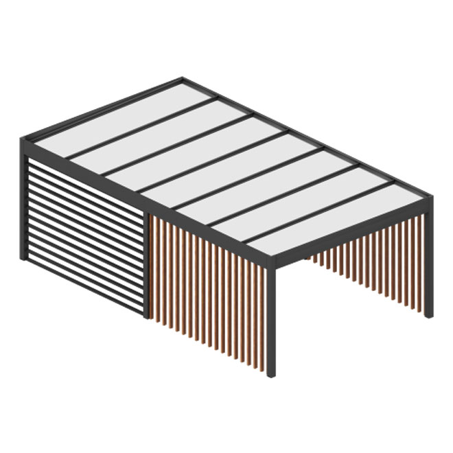 CARPORT ECO + bočni zid