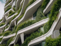 Moderna zgrada sa zelenom fasadom / foto: freepik.com