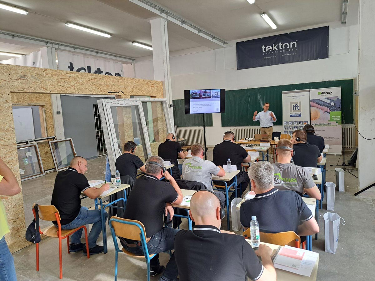Polaznici seminara pravilne montaže građevinske stolarije / foto: ift Rosenheim