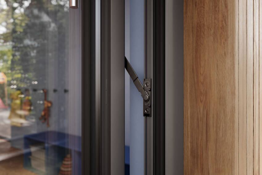 Posebni graničnici otvaranja sistema aluPilot osiguravaju visok nivo sigurnosti u dečijim vrtićima i školama / foto: Winkhaus