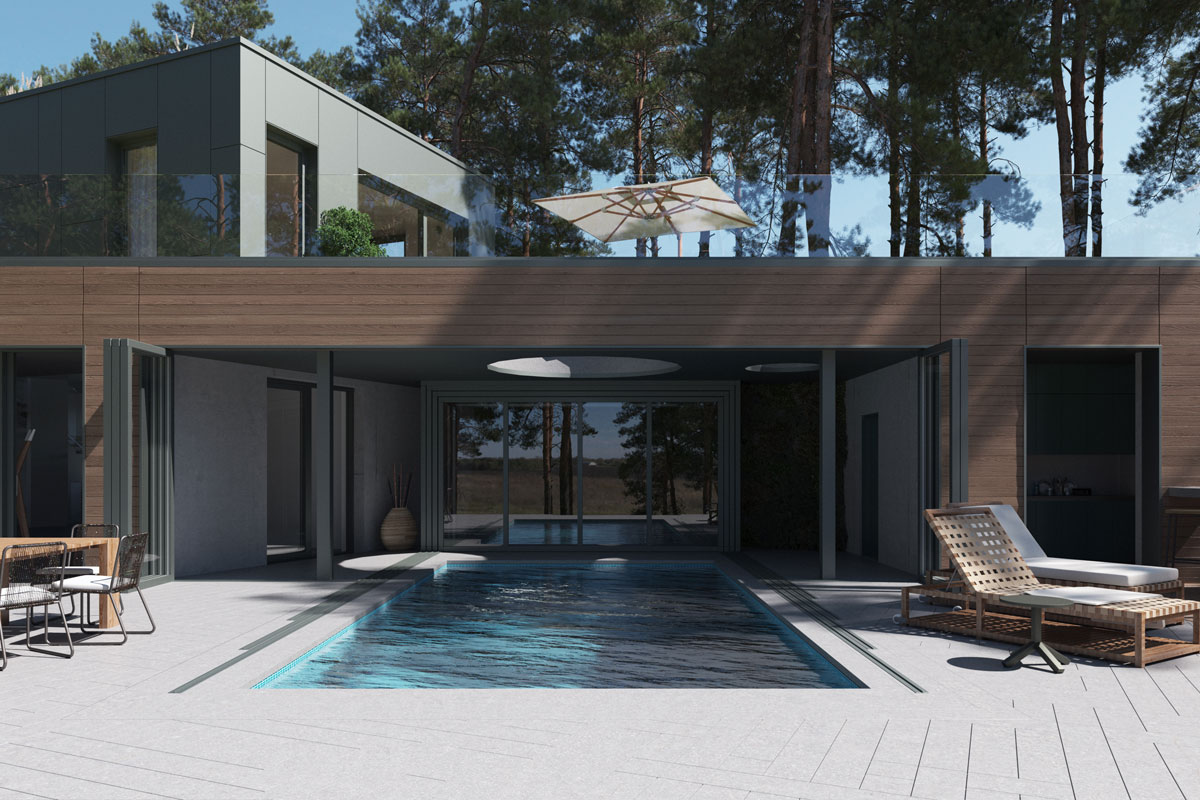 projekat: Vila Shah / autor projekta: Arhitektonski biro BIONIQUE / 3D vizualizacija: Arhitektonski biro BIONIQUE