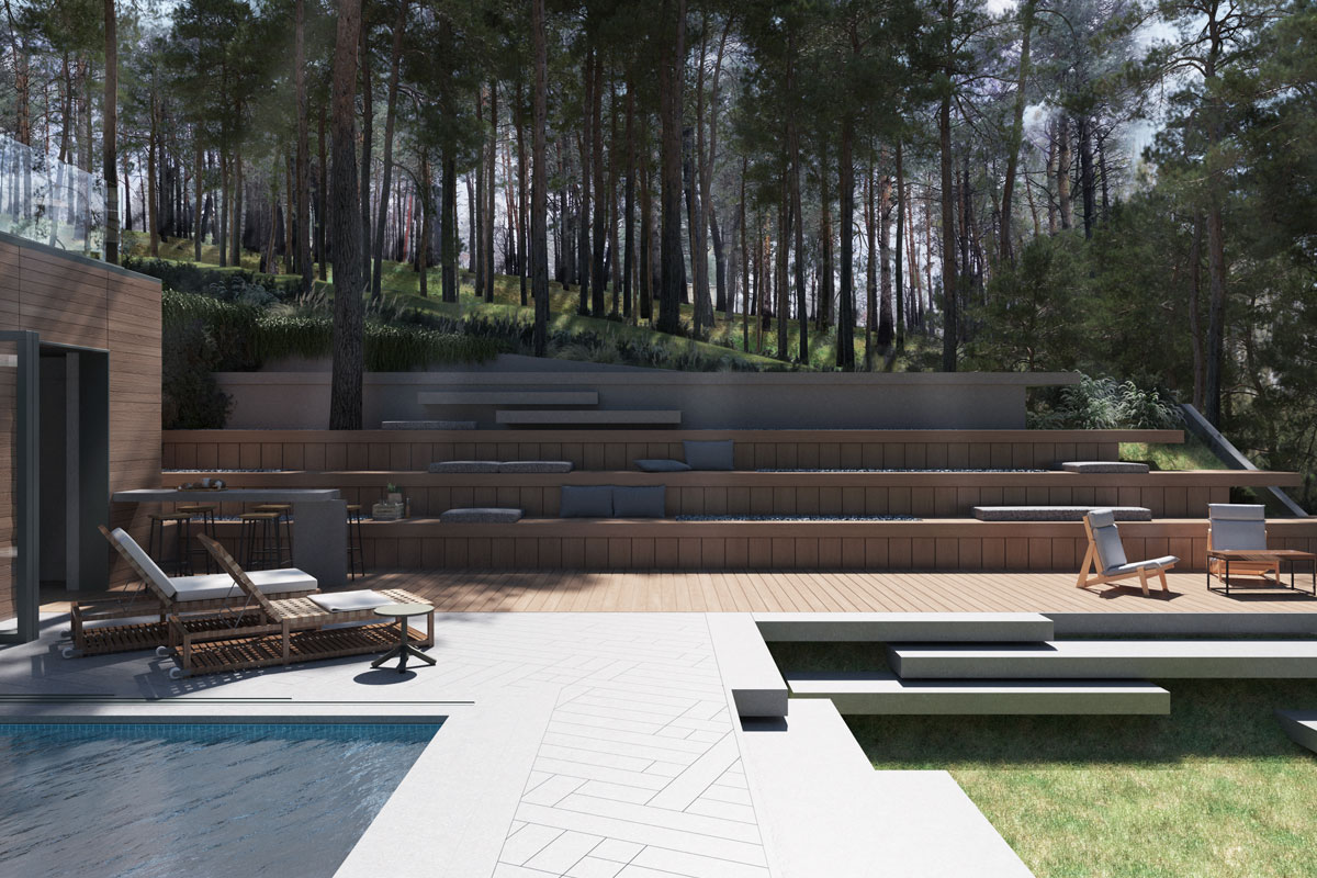 projekat: Vila Shah / autor projekta: Arhitektonski biro BIONIQUE / 3D vizualizacija: Arhitektonski biro BIONIQUE