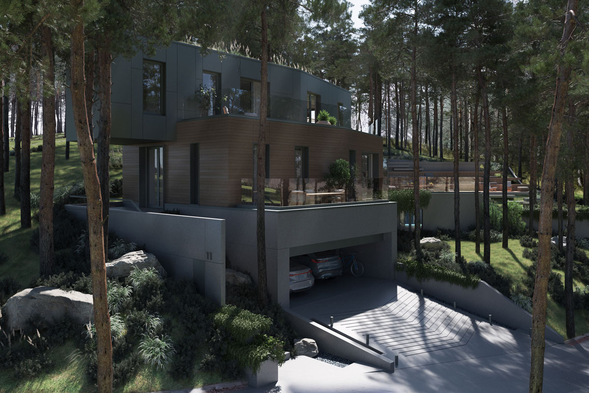 projekat: Vila Shah / autor projekta: Arhitektonski biro BIONIQUE / 3D vizualizacija: Arhitektonski biro BIONIQUE