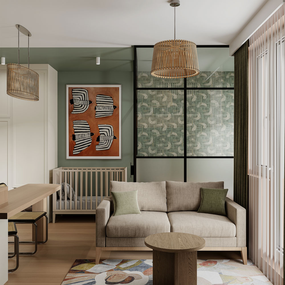 Stan Mirijevo, enterijer dečije sobe / 3D render: Artéco Interiors