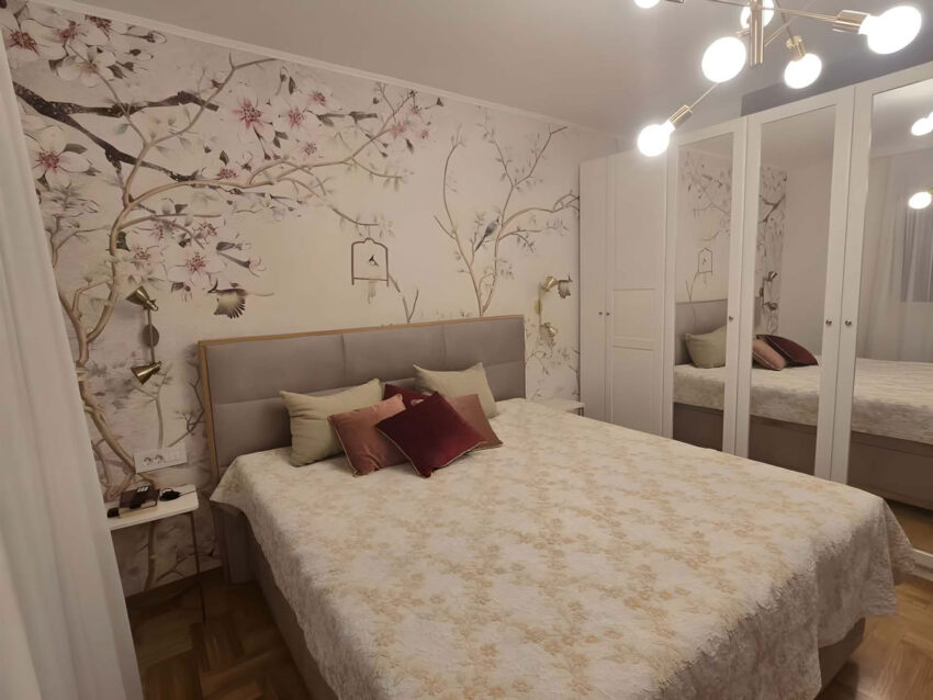 Foto tapete na zidu u spavaćoj sobi